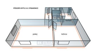 Byt 2+1 (52,38 m²) s parkovacím stáním, v oblíbené lokalitě, - 15