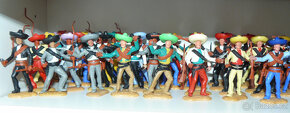 Timpo Toys figurky:kovbojové,indiáni,vojáci,mexičani 600 ks - 15
