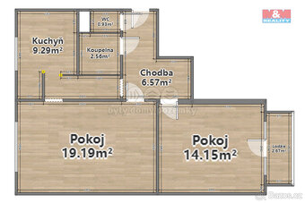 Prodej bytu 2+1, 52 m², Sedlčany, ul. U Háječku - 15