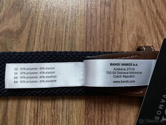 Nový pánský pružný opasek Bandi - modrý s pruhy, L/XL - 15