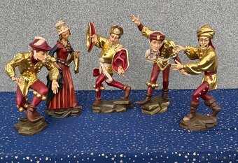 Souprava všech 10 soch Moriskentänzer velké dřevěné - 15