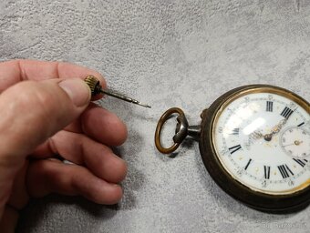 Obrovské 67mm, 200g kapesní hodinky REGULATEUR na díly - 15