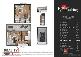 Prodej, byty/3+kk, 120 m2, Tulešická, 15521 Praha, Hlavní mě - 15