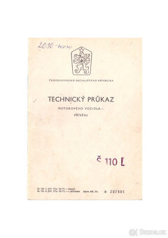 Prodám Škodu 110 L – rok 1976, původní stav, cena dohodou - 15