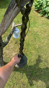 Hodně starý závěsný lustr nebo svítidlo - 15