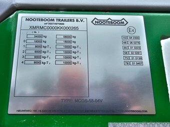 Nooteboom Mcos-58-04V / Roztažení / Hydraulické nájezdy - 15
