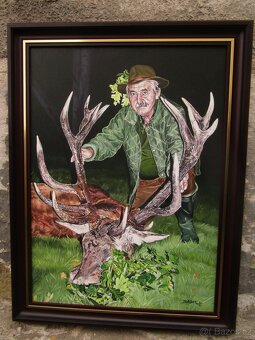 obrazy pro myslivce-bažant-tetřev-jelen-olejomalba - 15