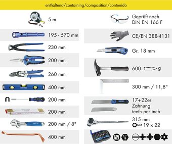 Heyco Heytec batoh s nářadím 50 ks nový - 15