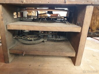 VELKÉ STAROŽITNÉ DŘEVĚNÉ HODINY - 15