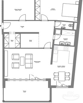 Moderní byt 3+kk, 118 m2, se terasou 18 m2 a parkováním, Pra - 15