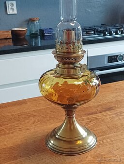 STAROŽITNÁ ART DECO PETROLEJOVÁ LAMPA GAUDARD, 20.–30. LÉTA - 15