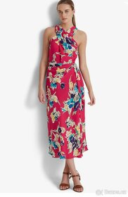 Letní květované nevšední midi šaty Ralph Lauren, vel. 38 - 15