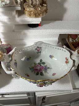 Meissen Dresden porcelanovy svietnik misa a dalsie - 15