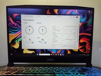Nepoužitá Katana,RTX-4070-8gb Mux,i7-13th,DDR5, M.2 1TB -ZÁR - 15