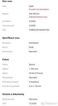 Prodej vozidla Škoda Fabia 1.4 16V 55kw - 15