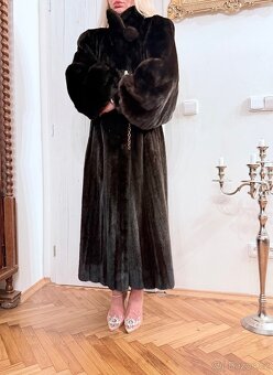 Luxusní norkový vintage kožich - 15