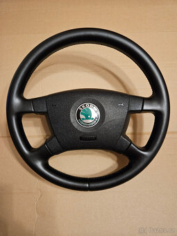 Škoda Fabia 1 gumový volant + airbag guma / kůže - 15