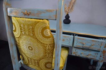 Dubový psací stůl s vintage patinou - 15