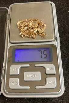 Řetízek plný+Přívěsek Žluté zlato 585/1000 14k - 15