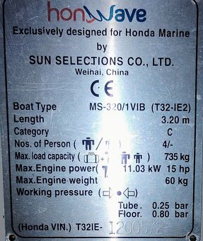 Honda marine nafukovací člun - 15