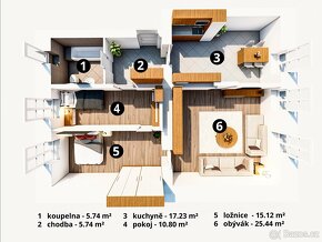 3+1, ul. Hlavní, Oslavany, CP 80,06 m2 + sklep - 15