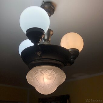 Starožitný krásný lustr (asi secesní) - 15