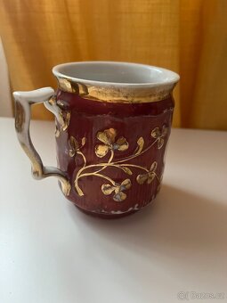 Starý hrnek - kafáč 3 ks; motivy - koně, krávy, jelen, srny - 15