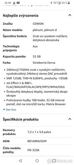 Cowon Plenue D 32gb + micro SDHC slot.... MP3 prehrávač. - 15