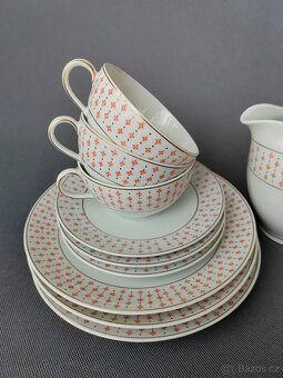 Krásná starožitná porcelánova sada Kaestner Saxonia 1929-37 - 15