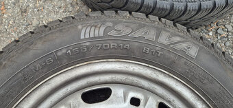 Plechové disky Škoda 5x100 5x14 ET35 165/70r14 Sava S3 zimní - 15