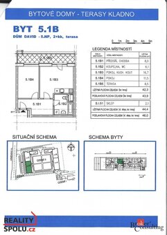 Pronájem, byty/2+kk, 42 m2, Jaroslava Holečka 3309, 27201 Kl - 15