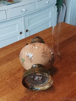 SECESNÍ PORCELÁNOVÁ PETROLEJKA EHRICH & GRAETZ 19. STOL. - 15