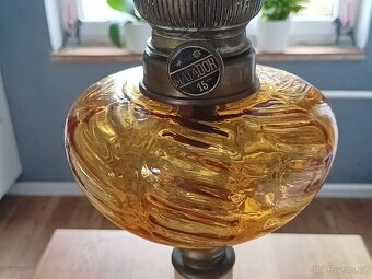 STAROŽITNÁ SECESNÍ PETROLEJOVÁ LAMPA EHRICH & GRAETZ 19.STOL - 15