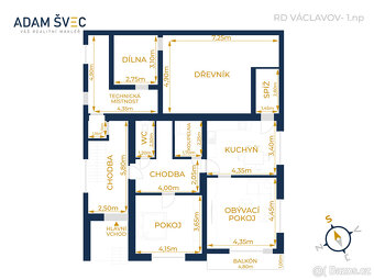 Prodej, rodinný dům 6+2, Václavov, okr. Šumperk - 15