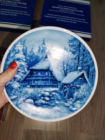 Porcelánové dekorativní talíře ZIMA - 15