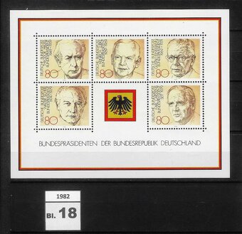 Známky Německo (BRD) - 21 aršíků (čisté, svěží) - 15