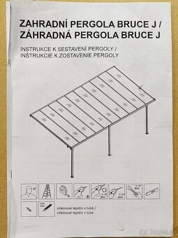 Hliníková Pergola -ROJAPLAST BRUCE J 6,18 x 3,05 x 240/285 - 15