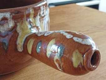 KAMENINOVÝ ABSTRAKTNĚ MALOVANÝ HRNEC GRÉS & POTIERS DIGOIN - 15