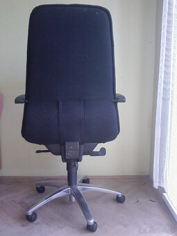 Kancelářské křeslo zn. Dauphin, chrom, černé čalounění - 15