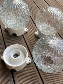 Retro porcelánové svietidlá DDR bublinkové & kryštál. - 15