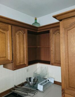 Rustikální dubová linka do U se spotřebiči,6236 - 15