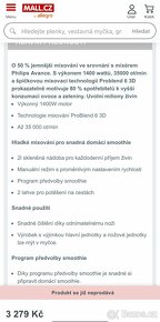 Výkonný stolní mixer philips - skleněná nadoba - 15