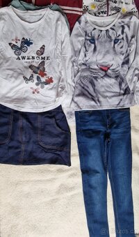 NÁDHERNÉ OBLEČENÍ, KVALITNÍ BAVLNA, VEL 134-140, PC VYSOKÁ - 15