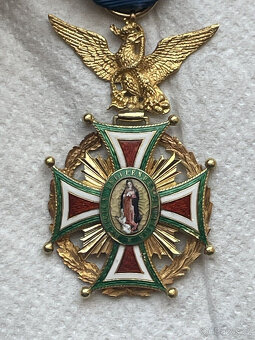 ŘÁD GUADALUPE Originální Rytířský kříž, 2. typ. (1853- Mexik - 15