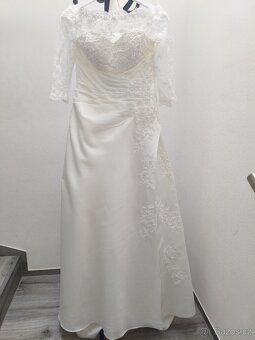 Svatební šaty s vlečkou vel. 36/38 - 15