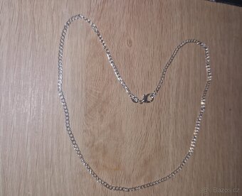 Nový dámský stříbrný řetízek na krk 925 náhrdelník kroucený - 15