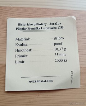 Historické Půltolary - Doražba (Replika) - Proof -Certifikát - 15