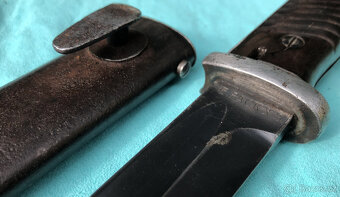 Německý bodák Mauser K98 – značený komplet (2. sv. válka) - 15