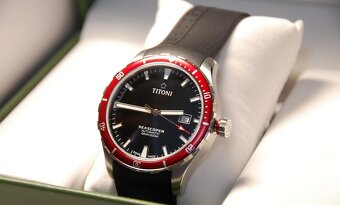 Titoni model Seascoper black - red, orig. hodinky, stav NOVÉ - 15