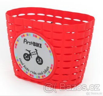 FirstBIKE - odrážedlo CROSS silver, brzda, košík, zvonek
 - 15